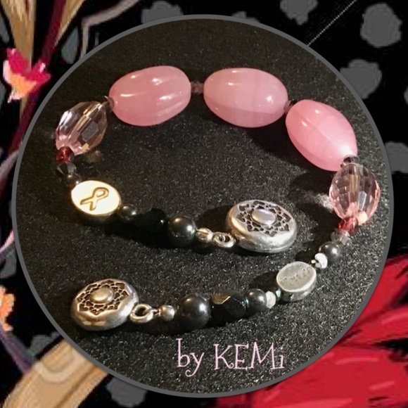 Genuine Rose Quartz Bracelet - Picture 2 of 4